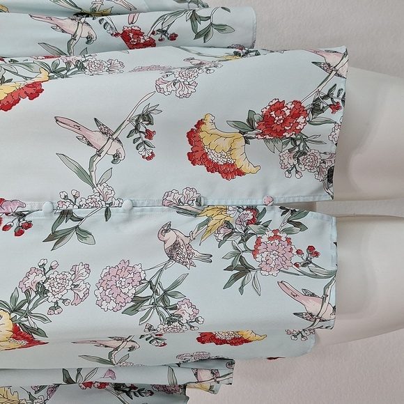 Investments Floral Cottagecore Coquette Boho Kimono Bell Sleeve Blouse Size XL - Picture 3 of 10